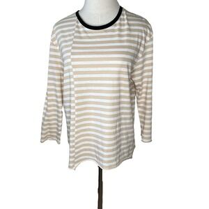Hope by Ringstrand Söderberg Stockholm Size‎ 38 Tan Blouse Cotton 100% Sleeve